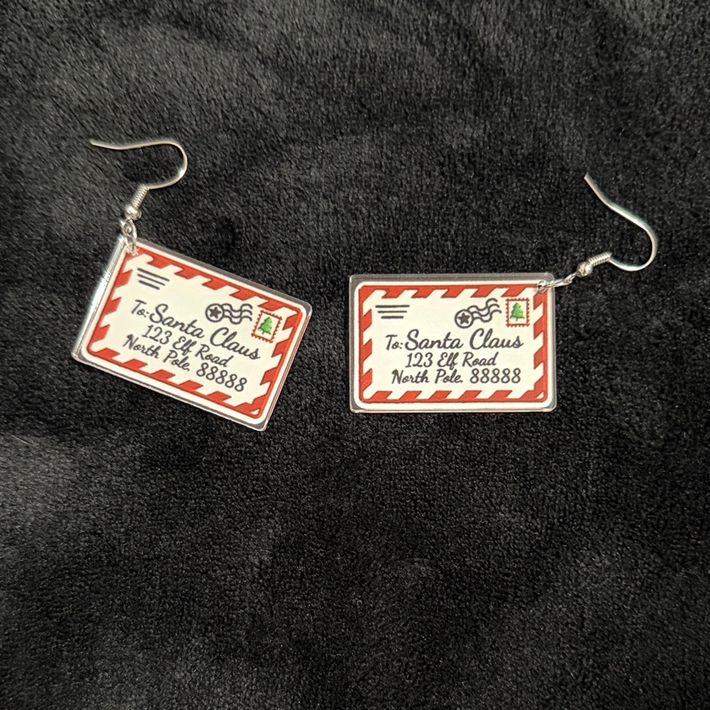 Letter to Santa Earrings